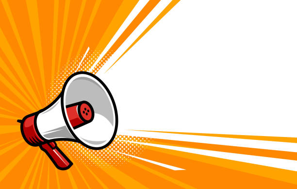 Megaphone, loudspeaker. Speaker, social media, advertising and promotion symbol. Marketing concept vector illustration